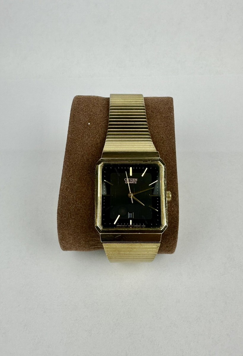 CITIZEN Quartz 6010-S20919 Black Dial 25mm Golden. Not Working | eBay