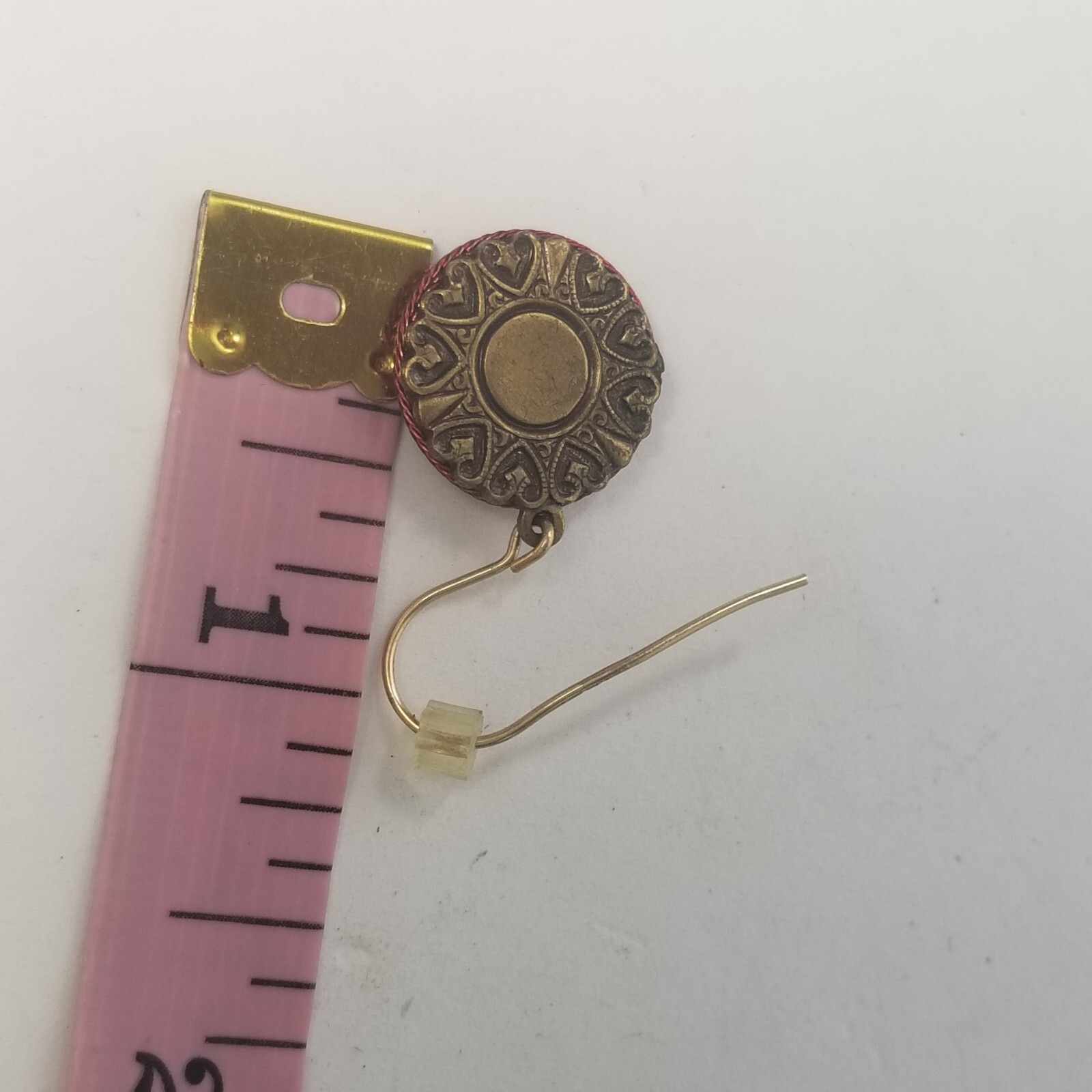 Red Rhinestone Round Hook Multicolor Eardrop Dang… - image 4