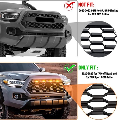 Raptor Style Amber LED Grille Lights For Tacoma 2020-2022 for TRD Sport Offroad - Picture 5 of 12