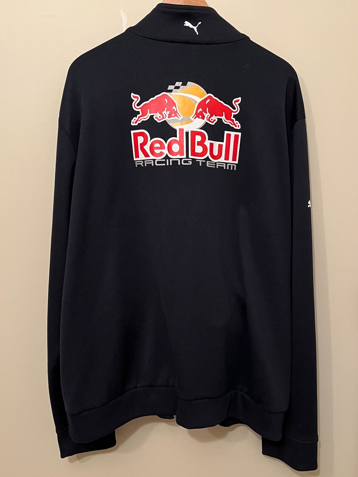 Red Bull Racing Team x Puma Men's Black Full Zip Track Jacket XXL Lightweight