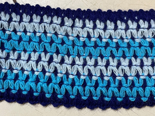 PIZZO/BORDO 10 METRI ALTEZZA 6 CM COLORE BLU/AZZURRO ART 48 4B PREZZO STOCK !!! - Foto 2 di 3