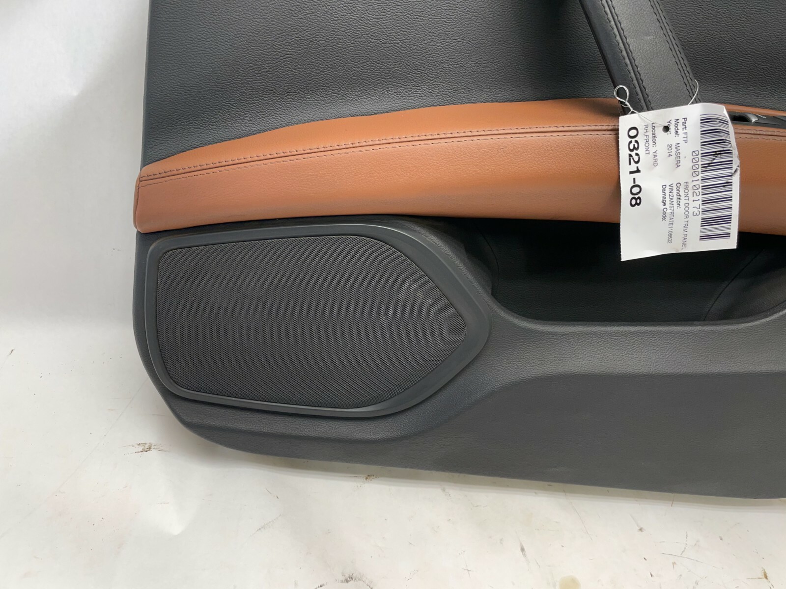 2014-2019 MASERATI GHIBLI SQ4 FRONT RIGHT DOOR PANEL BROWN & EBANO WOOD TRIM OEM