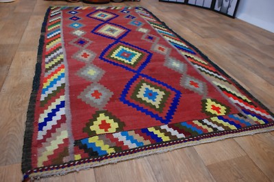 nr E19 Handgewebter Vintage Teppich Kurdistan Nomaden Kilim Kelim ca 245 x 122