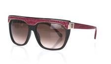 ROBERTO CAVALLI Women's Black Burgundy 'Albireo' 60mm Shield Sunglasses 137920