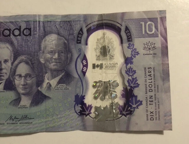 2017-1867 COMMEMORATIVE ISSUE" BANK OF CANADA $10 Dollar Bill CDC9482621 - Image 3 of 4