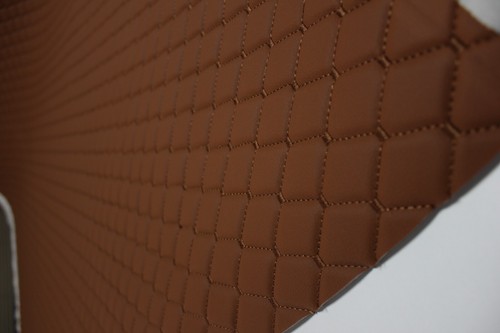 Quilted Vinyl Grain Faux Leather Upholstery Fabric Diamond | 2"x2" -4mm Foam 55" - Picture 63 of 199