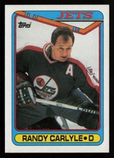 Randy Carlyle 1990-91 Topps #51 Winnipeg Jets Hockey Card