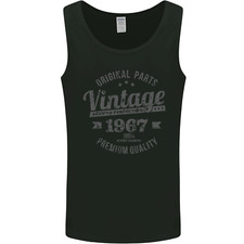 Vintage Year 58th Birthday 1967 Mens Vest Tank Top Black