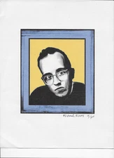 Keith Haring (1958-1990)  8 1/2" X 11" Ink Print By Michael Evers #18/300  W/COA