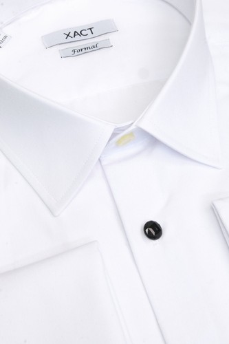 Camisa de vestir/esmoquin formal Xact para hombre con doble puño y gemelos - Imagen 19 de 61