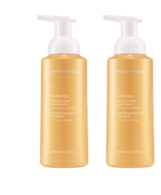 2x Nutrimetics NutriRich Gentle Foam Body Wash 