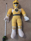 Vintage 1993 Saban Yellow Mighty Morphin Power Rangers Plush Large Bandai