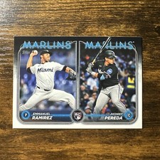 2024 Topps Update US-185 Jhonny Pereda & Emmanuel Ramirez Rookie Combo MArlins