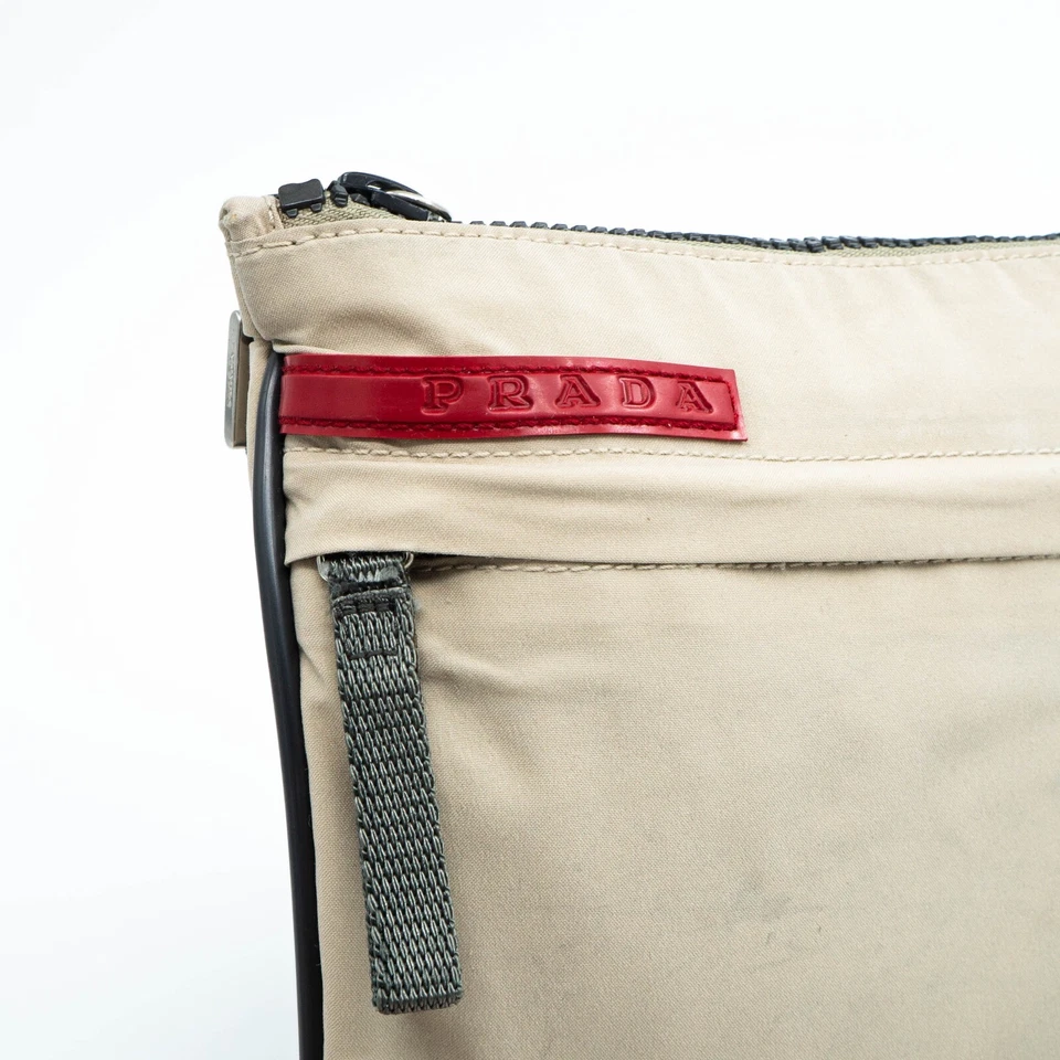 PRADA Shoulder Crossbody Nylon Beige Bag Vintage - Image 4 of 4