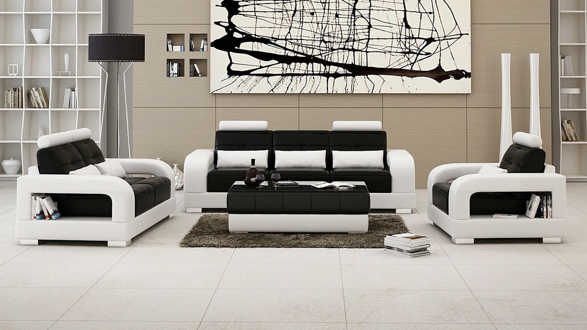 Sofa Set 3 2 Seater Design Upholstery Couches Modern Leather New