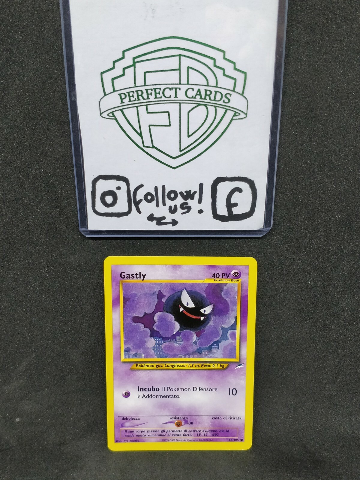 POKÉMON NEO DESTINY UNLIMITED GASTLY COMUNE 65/105 NM