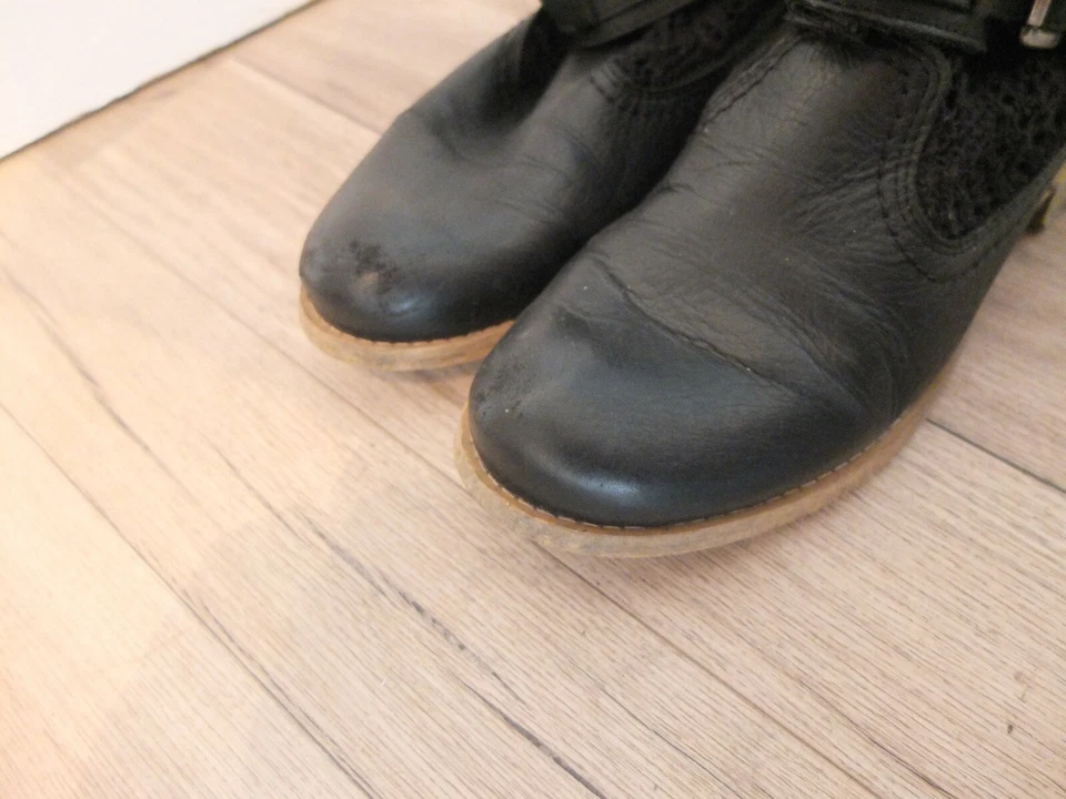 Botines Elegantes Apple Off Eden Con Red Talla 40 TOP De Cuero - Imagen 3 de 4