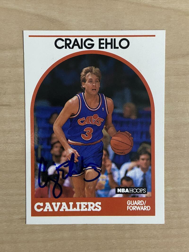 CRAIG EHLO CLEVELAND CAVALIERS SIGNED AUTOGRAPHED 89-90 NBA HOOPS