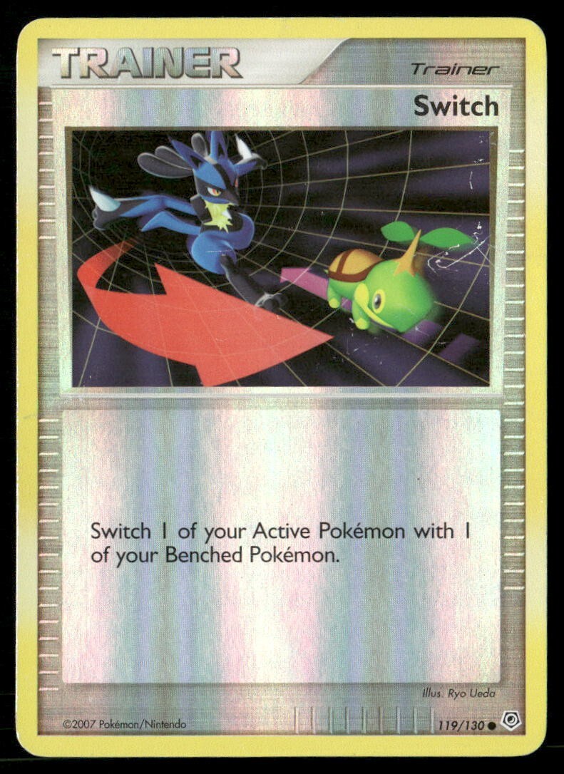 2007 Diamond & Pearl Set Pokemon Card 119  Switch Reverse Foil HP