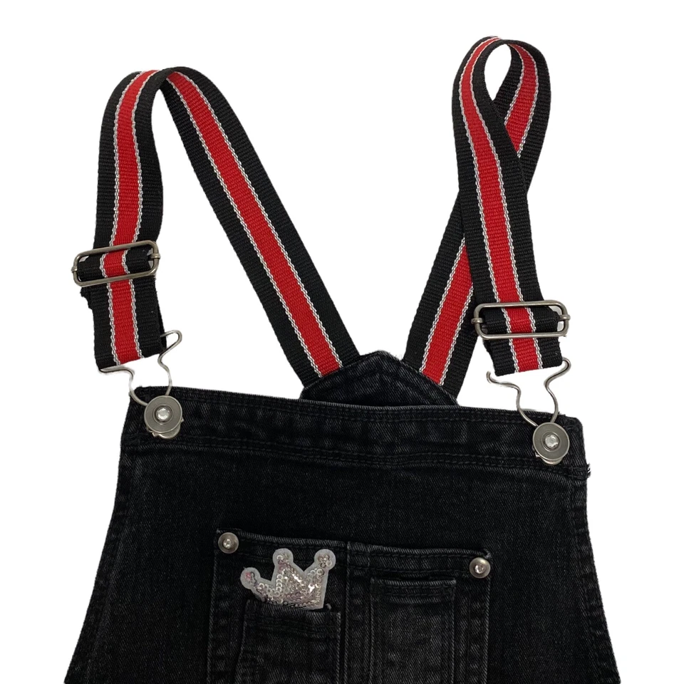 Wonder Nation Niñas Vaqueros Mono Pantalones Negro Talla L (10-12) Foto 3 de 4