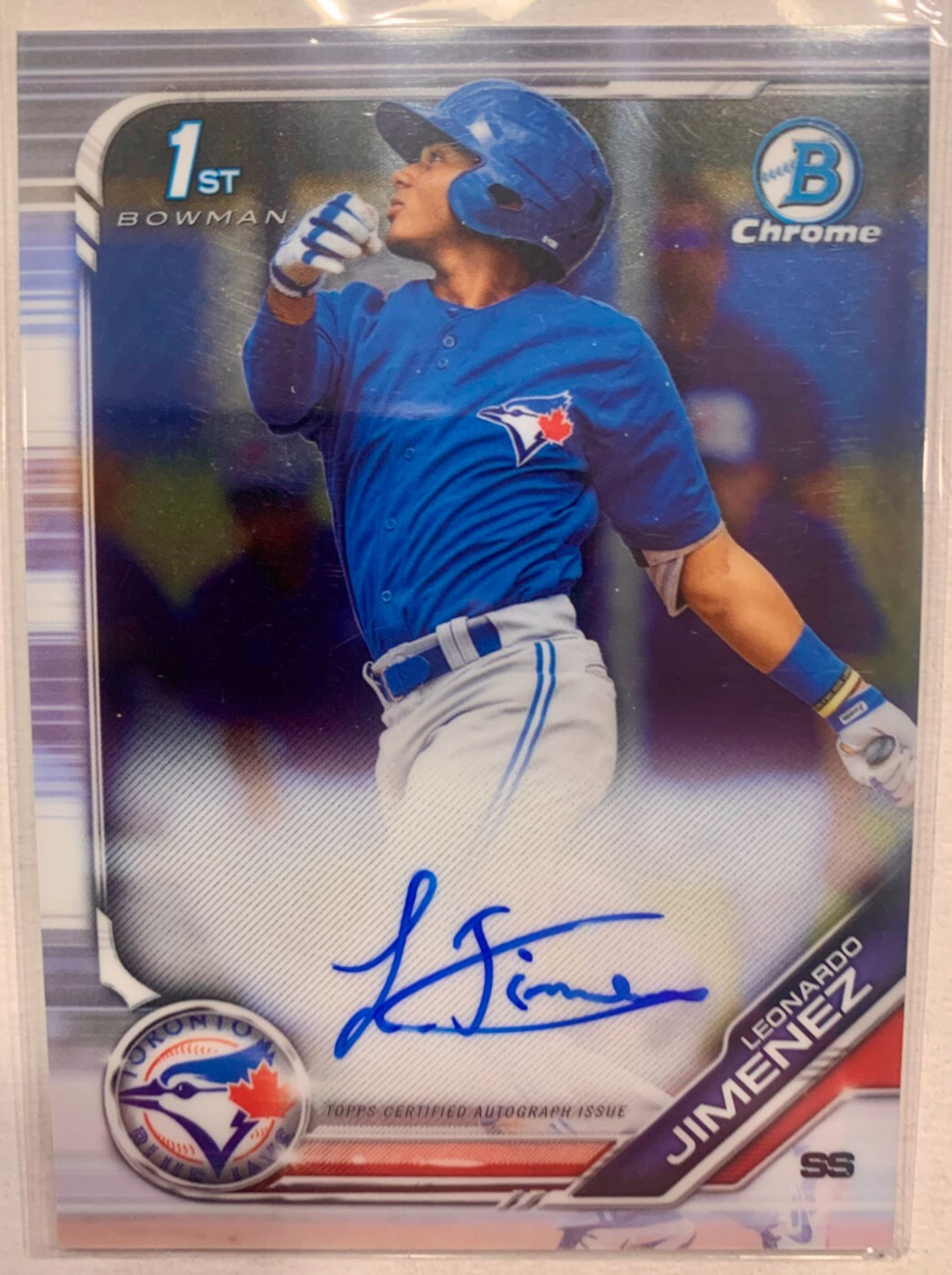 2019 Bowman Chrome Leonardo Jimenez Auto 1st #CPA-LJ