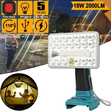 18W 2000LM LED Work Light for Makita 18v Battery Cordless Jobsite LED Flashlight