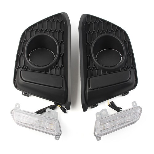 LED Day Running Light DRL Turn Signal Fog Lamp Assembly For Honda Fit Jazz 14-17 - Picture 5 of 15