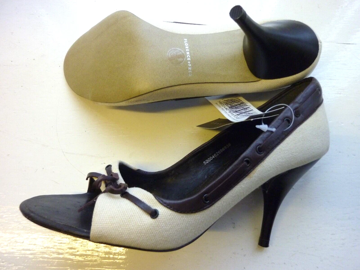 Florence and Fred Womens Shoes Size 5 White and Brown NEW eBay