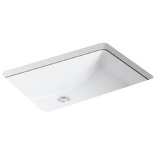 New Kohler K-2215-0 Ladena 22-7-8 Undermount Bathroom Sink with Overflow 
