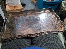 Reed & Barton Silverplated On Cooper 403 Serving Tray