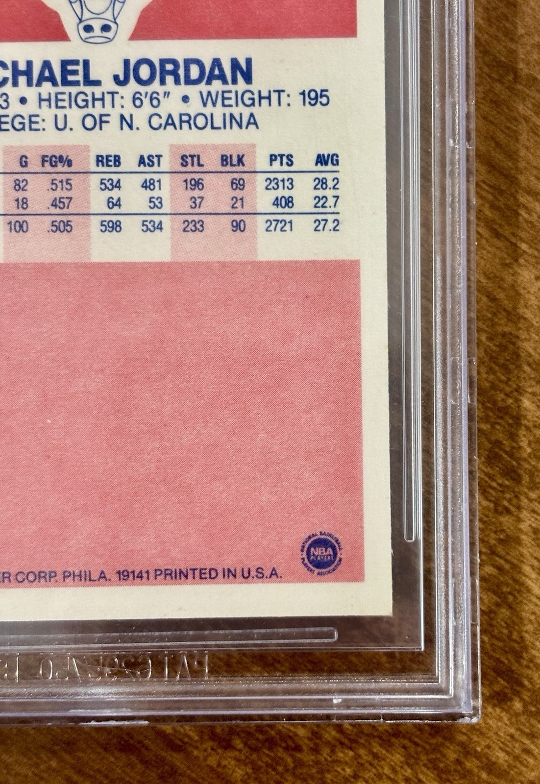 1986 Fleer Michael Jordan #57 Rookie Card BGS Authentic Altered - Faded view 10