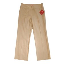 Oscar de la Renta NWT Khaki Trousers 80s Vintage Designer Wide-Leg Pants Size 12
