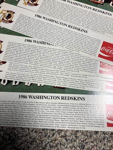 Washington Redskins 1986 Team Photo Lot (6) - Picture 4 of 4