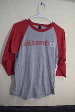 Keith Urban Graffiti U 2018 World Tour Concert 3/4 Sleeve Shirt MENS S Grey Red