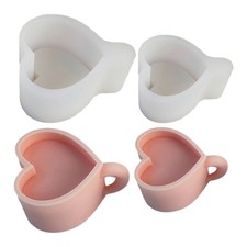 Candlestick Mold Heart Resin Jar Silicone Mold for Making Holder Ornament