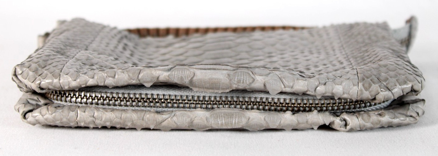 NADA SAWAYA Gray Python Skin & Braided Leather Ha… - image 7
