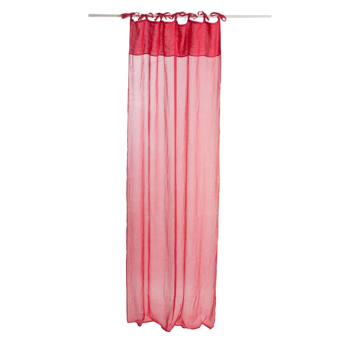 Rideau voilage anti-vis-à-vis Faded 140x290 cm rouge pour protéger votre intimité