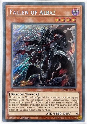Gefallener von Albaz RA01-DE021 Secret Rare 1. Auflage