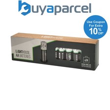Lighthouse 24 Pack AA Alkaline Batteries Double A L/HBATAA24 XMS24BATAA24 0.40 per battery