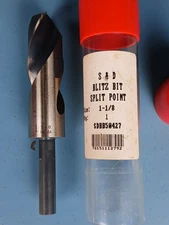 S & D 1-1/8 HSS Blitz Bit Split Point  Drill Bit