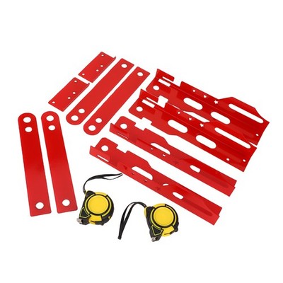 Toe Alignment Tool With 2 Tape Measures Wheel Angle Alignment Plates For Aut SET