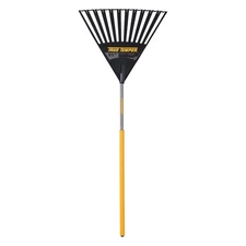 TRUE TEMPER 2914912GR Leaf Rake,24 in. W,Wood Handle,11 Tines 49AF69