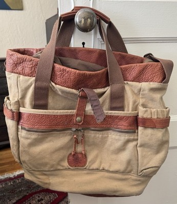 Vintage Buffalo Jackson Trading Co. Canvas & Leather Trim  Messenger Bag