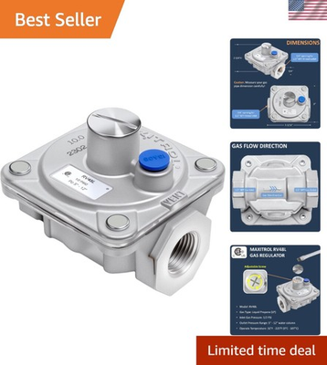 #ad RV48L 1 2quot; NPT Liquid Propane Gas Pressure Regulator – Certified Safety $69.74