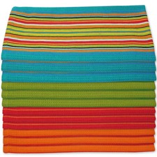 Kitchen Dish Towels Salsa Stripe  100 Natural Absorbent Cotton Salsa Towels 