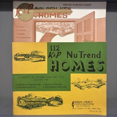 Vintage Knight & Piercy Portland Golden Key & NuTrend MCM Home Design Catalogs
