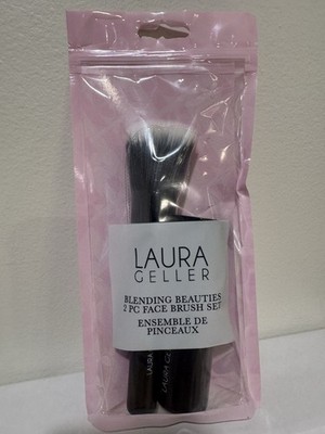 Laura Geller Blending Beauties 2-Piece Face Brush Set Ensemble De Pinceaux New