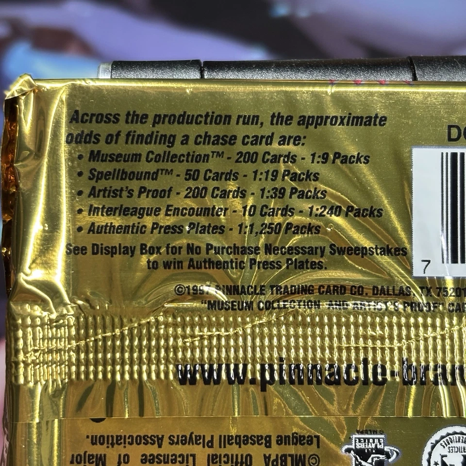 Lote de (5) paquetes sellados Pinnacle Baseball Pack 1997 Foto 3 de 4