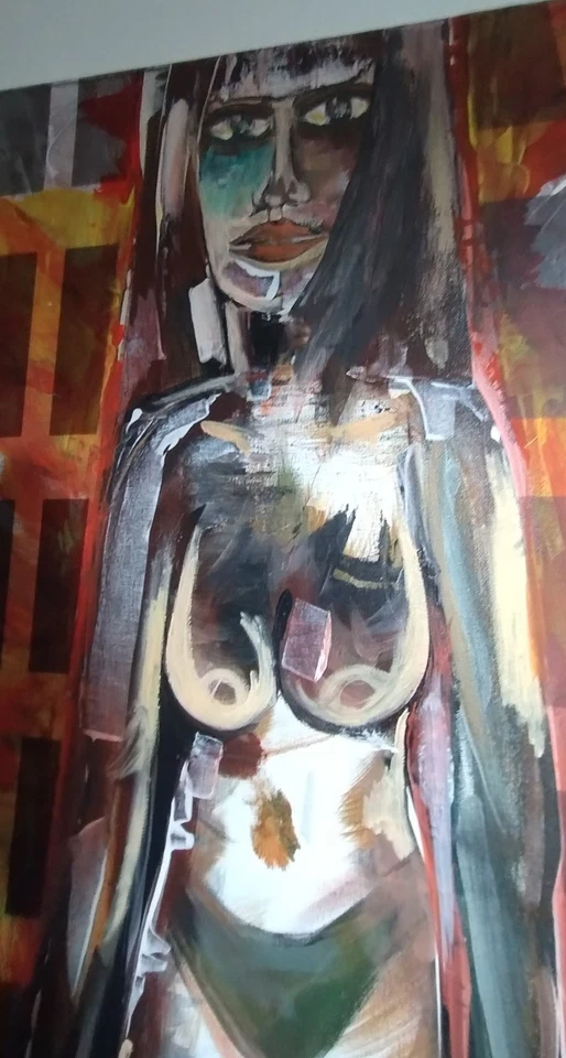 NEW dipinto a mano Opera unica RITRATTO MODERNO 60X90 - Bild 2 von 4