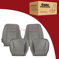 For 2003 2004 2005 Honda Accord 4-Door Driver & Passenger Seat Cover Gray